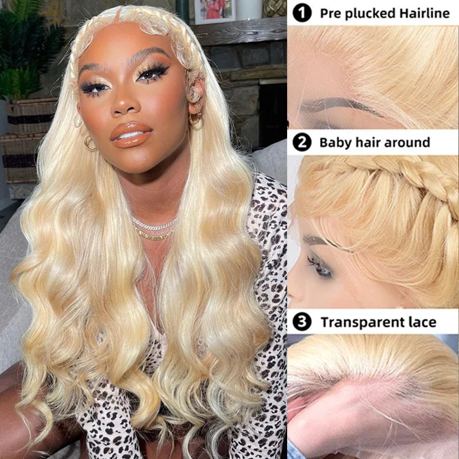 Snow Queen │Brazilian Hair Ondulations blondes 13x4 HD │Cheveux Malaisiens Vierges Pré-épilée