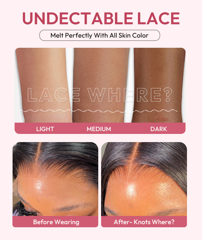 Quartz Rosé Wave │Frontale Swiss Lace Frontal 13x4 │Cheveux Malaisiens Vierges