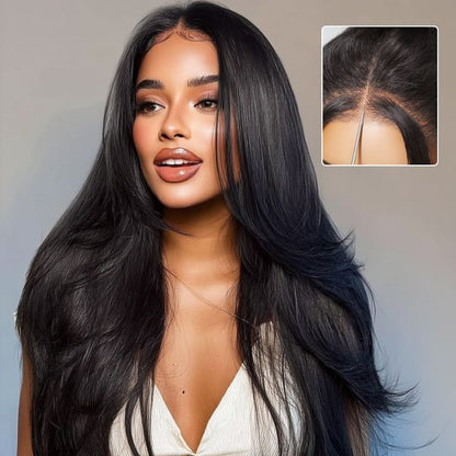 Sillage - Longue LisseNoir Naturel │Closure Swiss Lace 13x6 │Cheveux Vierges Japonais