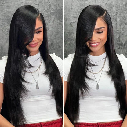 Sillage - Longue LisseNoir Naturel │Closure Swiss Lace 13x6 │Cheveux Vierges Japonais