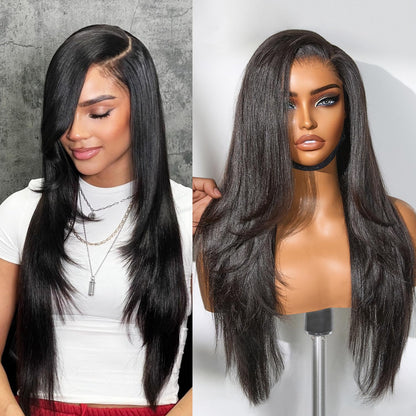 Sillage - Longue LisseNoir Naturel │Closure Swiss Lace 13x6 │Cheveux Vierges Japonais