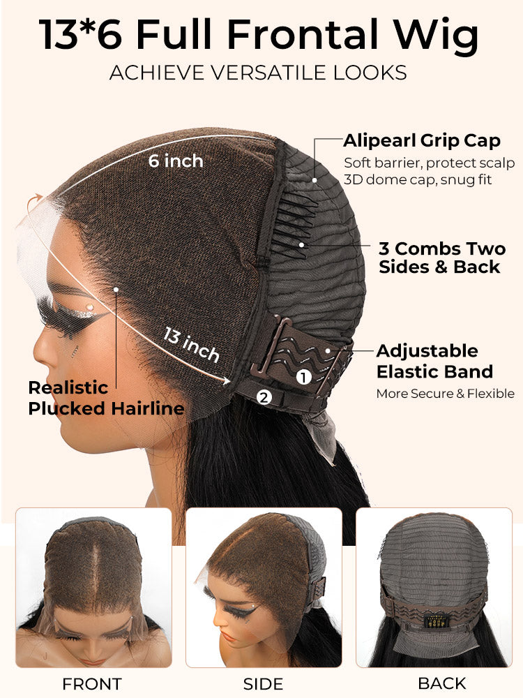 Black Ruby │Lace Frontal 13x6 │180% Density │Indian Virgin Hair