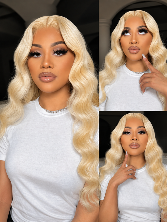 Snow Queen │Brazilian Hair Ondulations blondes 13x4 HD │Cheveux Malaisiens Vierges Pré-épilée