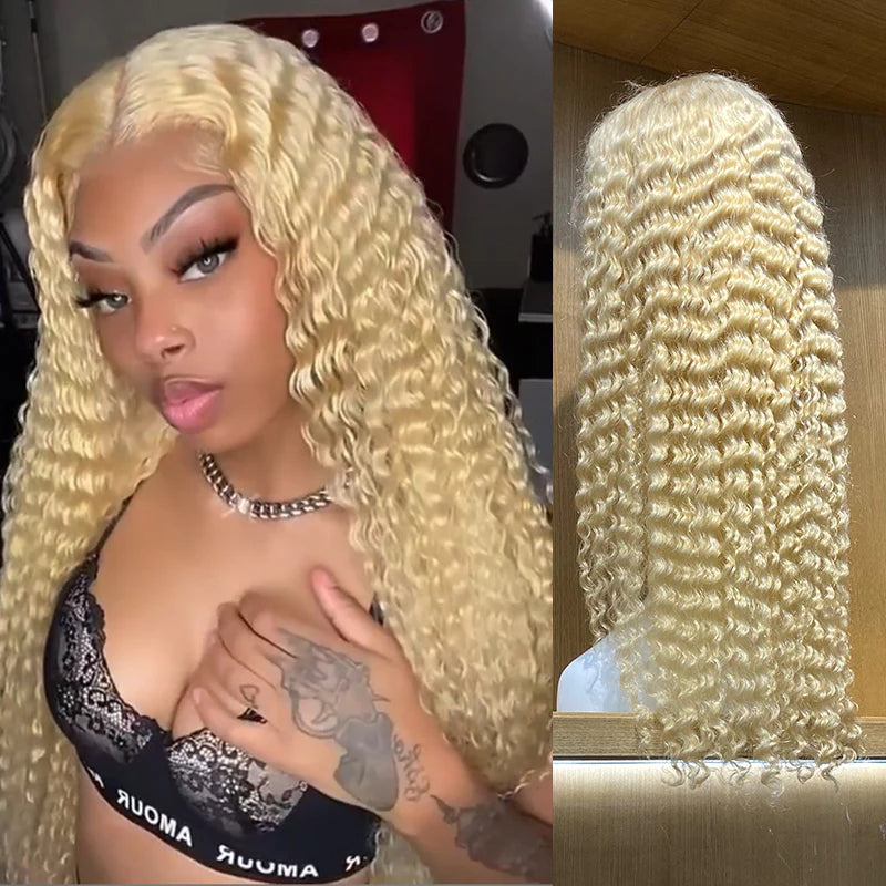 Snow Queen │Brazilian Hair Ondulations blondes 13x4 HD │Cheveux Malaisiens Vierges Pré-épilée