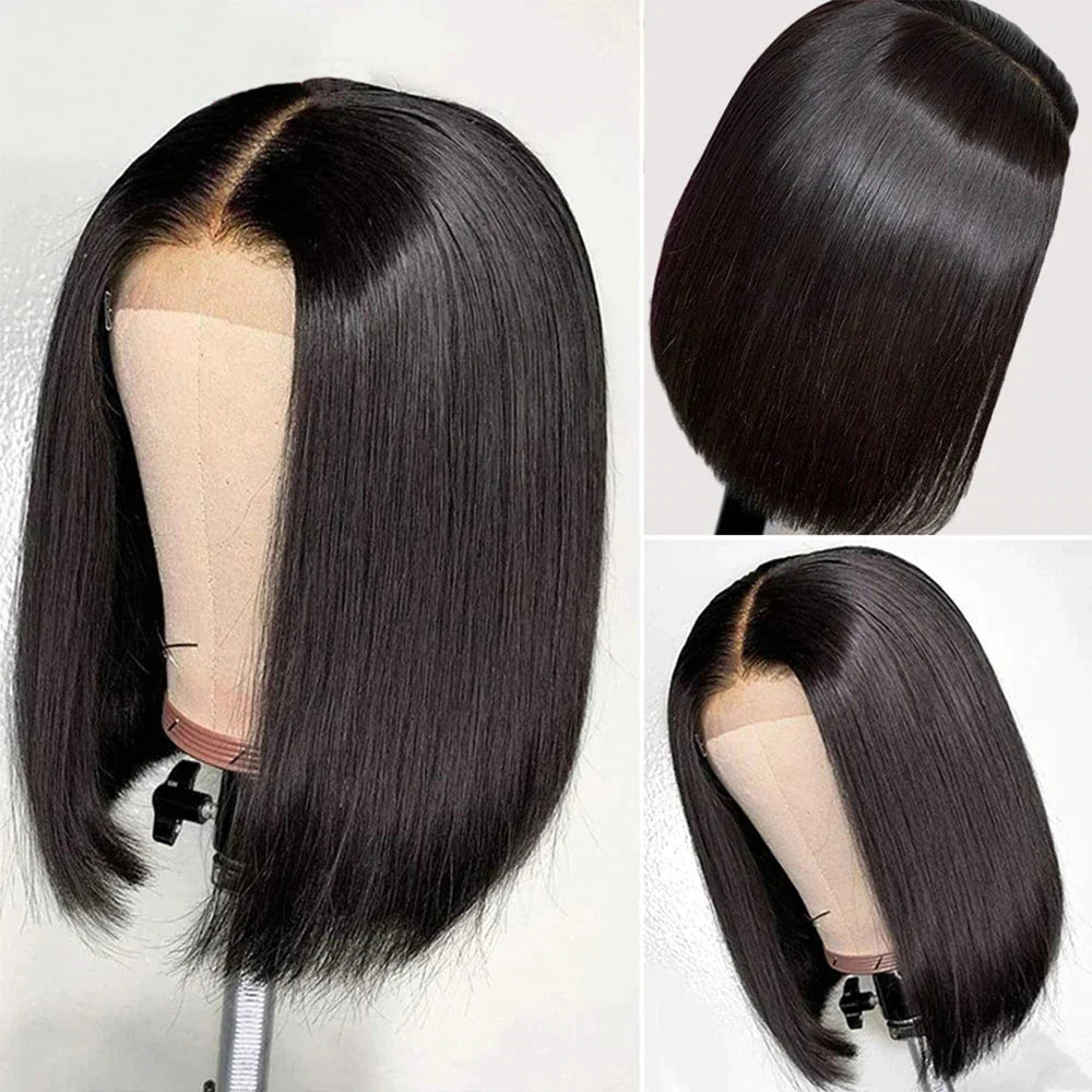 Velours - Bob Mi-Longue Ondulé Glamour │Lace Frontal 13x4 I Cheveux Vierges Brésiliens