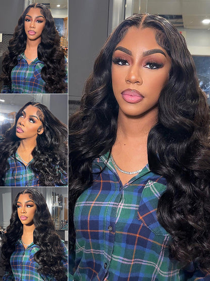 Widows Peak M Hairline Loose Body Wave 13x6 HD Lace Front Single Tiny Knots Wig