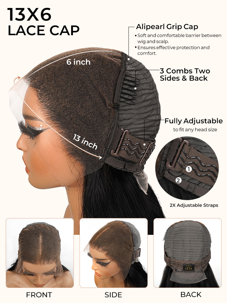 Perruque Spliting Max 13*6 HD Lace Front Loose Wave Single avec de petits nœuds