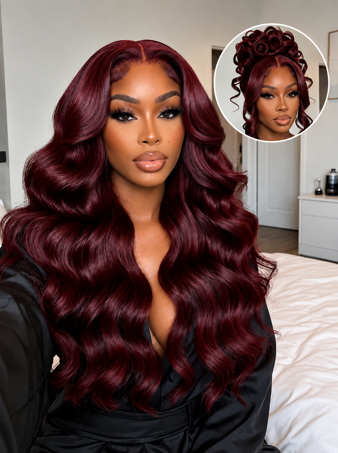 Queen - Perruque Cheveux Japonais  Vierges │ Densité 180% │ Lace transparente 13X6
