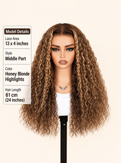 Celeste - Perruque Cheveux Humains Péruviens Sans Colle │ Lace Front 13x6 HD