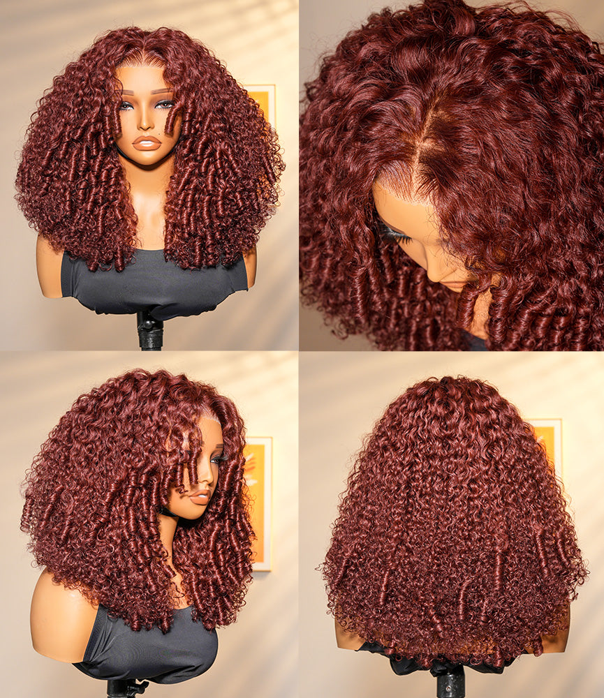 Cherry Cola Red │ Lace Front 13x4 HD │Cheveux Vierges Malaysiens