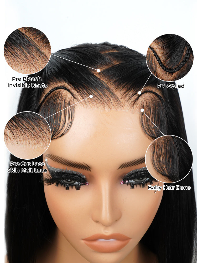 Pourpre - Curly Volumineuse Noir & Reflet Prune │HD Lace 13x4 │Cheveux Vierges Indiens