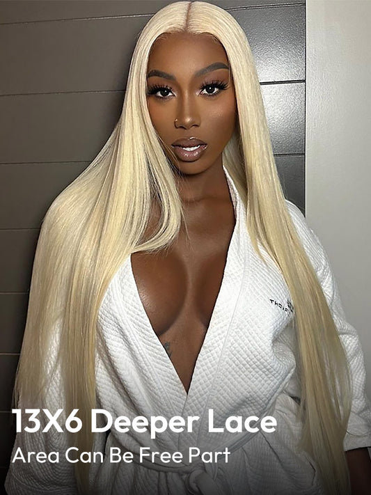 Albâtre - Blond Platine 613 │Lace Frontal 13x6 │ Cheveux Vierges Japonais