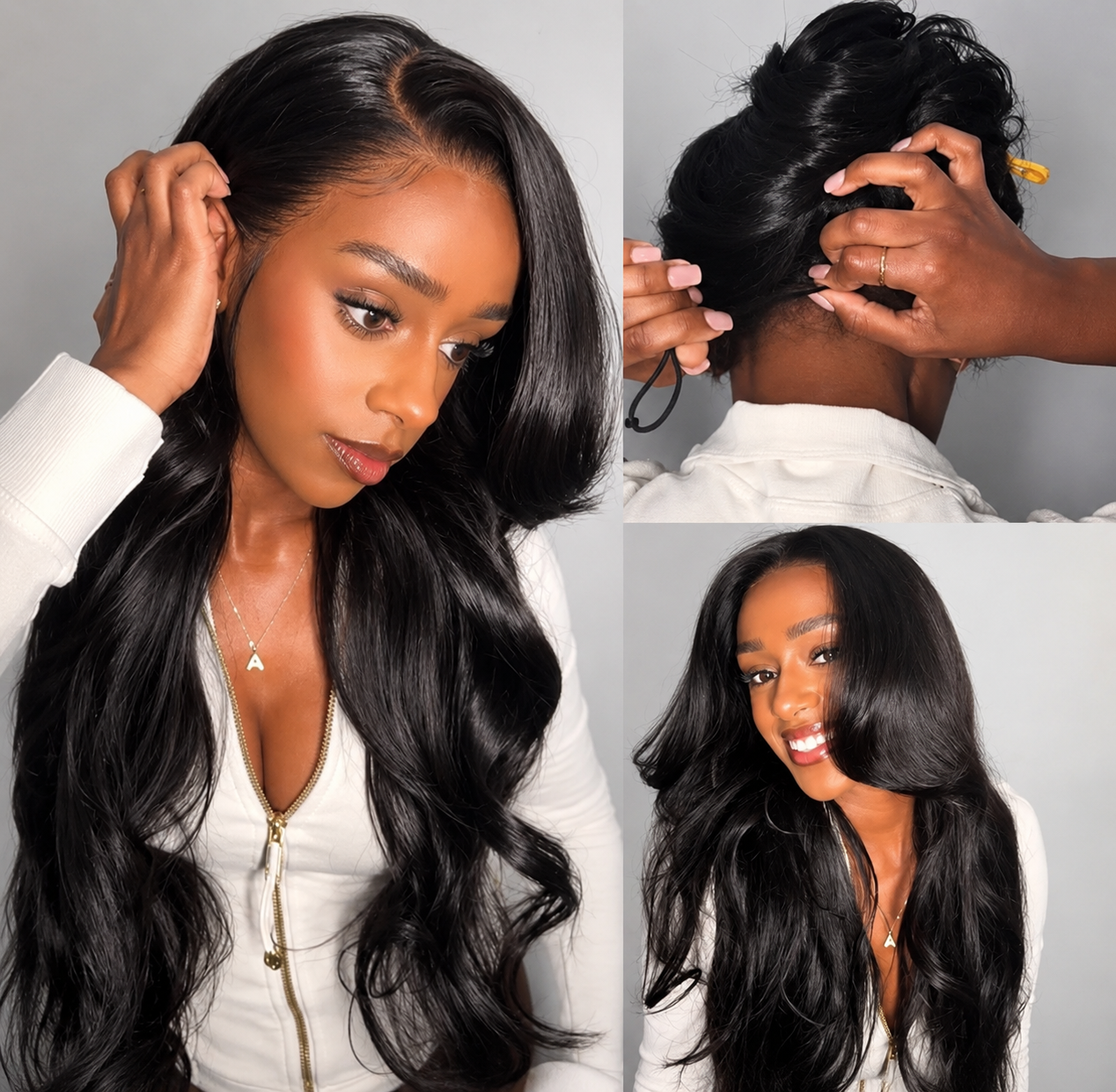 Sérénade - Body Wave Noir Naturelle │Lace Front 13x6 │ Cheveux Vierges Brésiliens