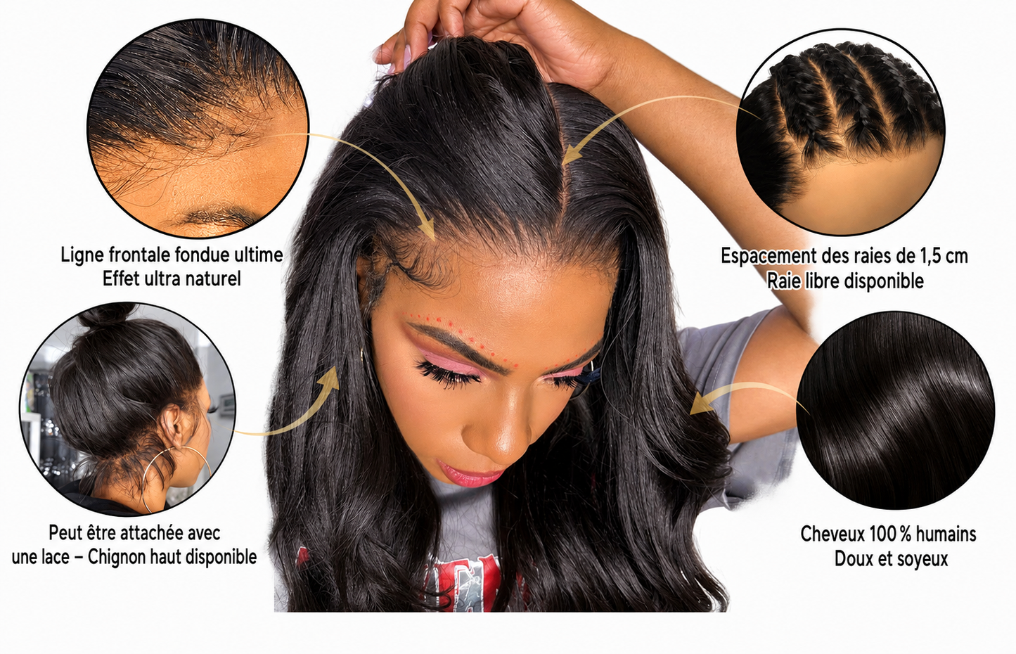 Solstice - Brown & Golden Blonde Streaks │ 13x6 HD Lace │ Malaysian Virgin Hair