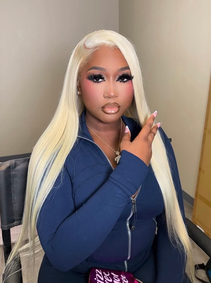 Snow Queen │Brazilian Hair Ondulations blondes 13x4 HD │Cheveux Malaisiens Vierges Pré-épilée
