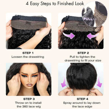 Satin Noir  - Body Wave Cheveux Brésiliens Vierges I Pré-Epilée 180% │ Lace Front 13x4