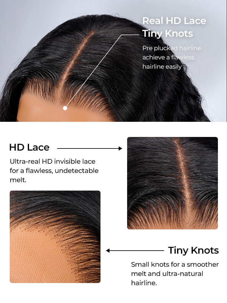 Perruque à vagues profondes 100 % cheveux humains Dentelle suisse Cheveux bouclés HD Perruque avant en dentelle