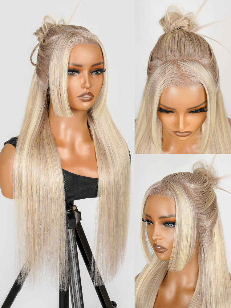 Vanilla - Blond Platine Racines Naturelles │ Lace Frontal 13x6 │  Cheveux Japonais Vierges