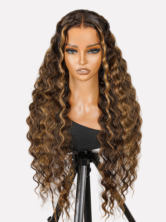 Pretty Woman - Caramel Highlights │ Lace Frontal HD 13x6 │ Cheveux Indiens Vierges