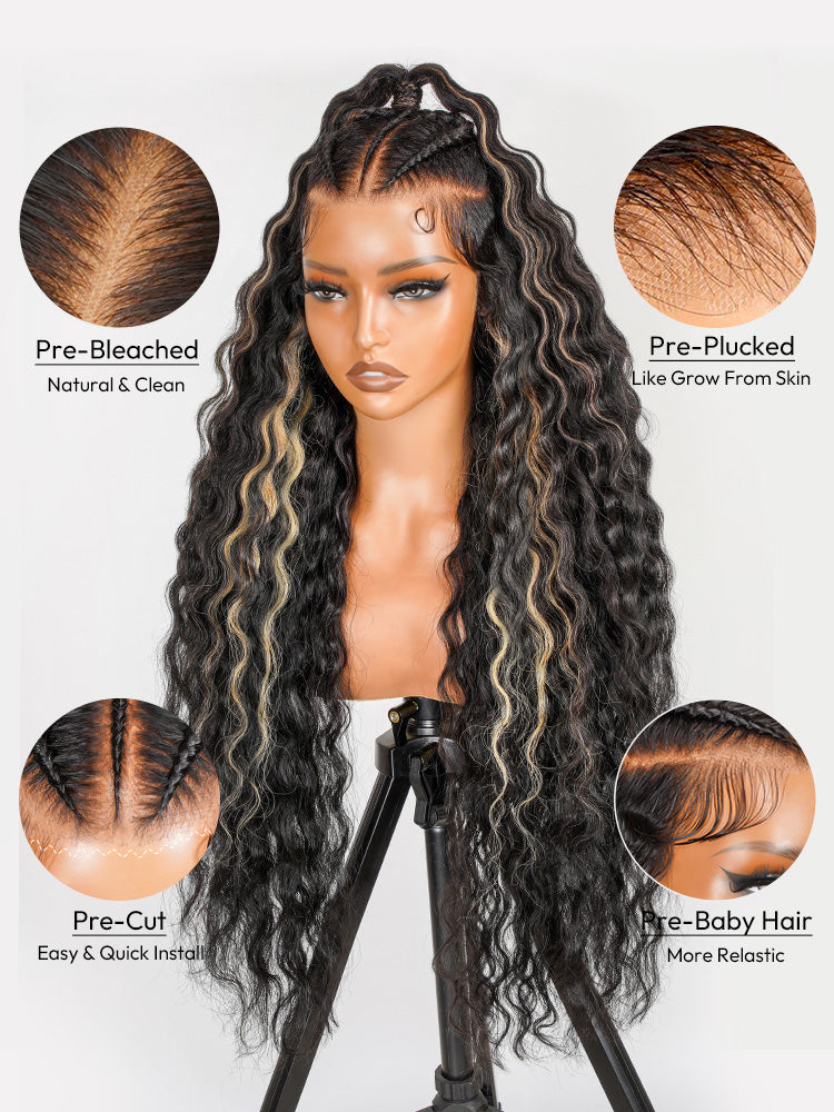 Mystique - Curly Tresses Tissés Main │HD Lace Frontal  13x6 │Cheveux Vierges Brésiliens