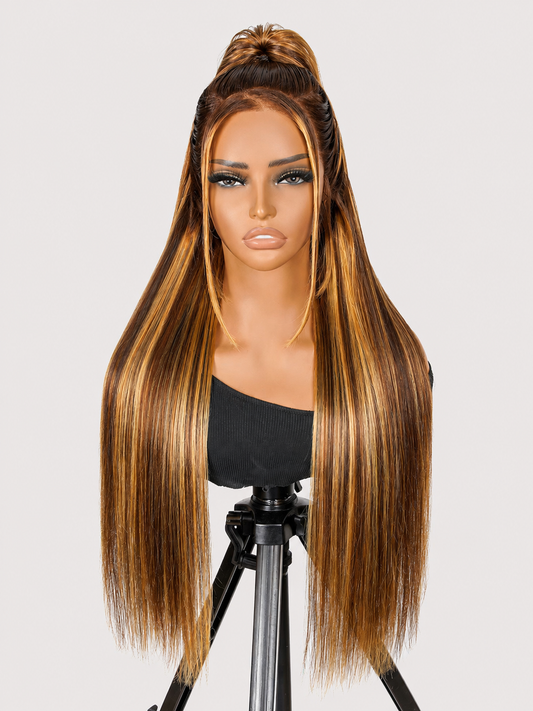 Sirène - Méché Blond Foré│ Lace Frontal Swiss 13x6 │ Cheveux Brésiliens Vierges