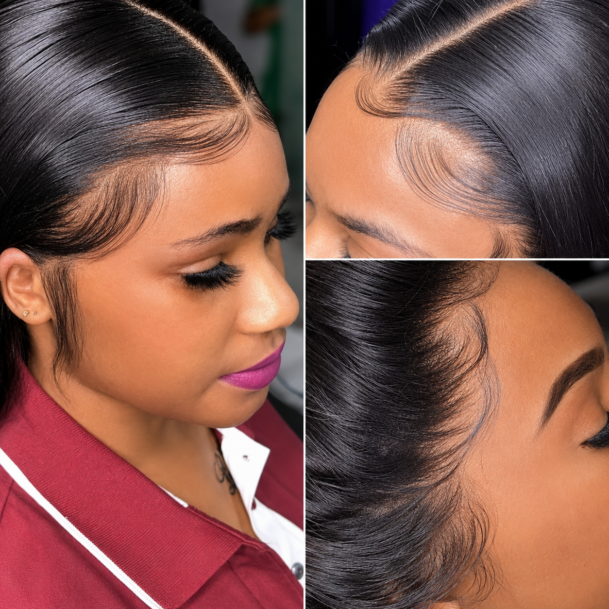Velours - Bob Mi-Longue Ondulé Glamour │Lace Frontal 13x4 I Cheveux Vierges Brésiliens