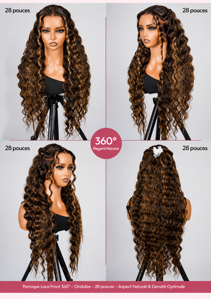 Pretty Woman - Caramel Highlights │ 13x6 HD Lace Frontal │ Virgin Indian Hair