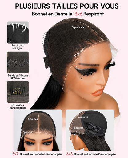 Albâtre - Blond Platine 613 │Lace Frontal 13x6 │ Cheveux Vierges Japonais