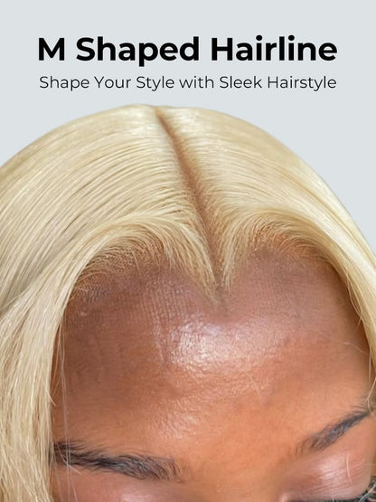 Double Drawn Top Grade Blonde 13x6  Body Wave M Hairline Straight HD Lace Wig