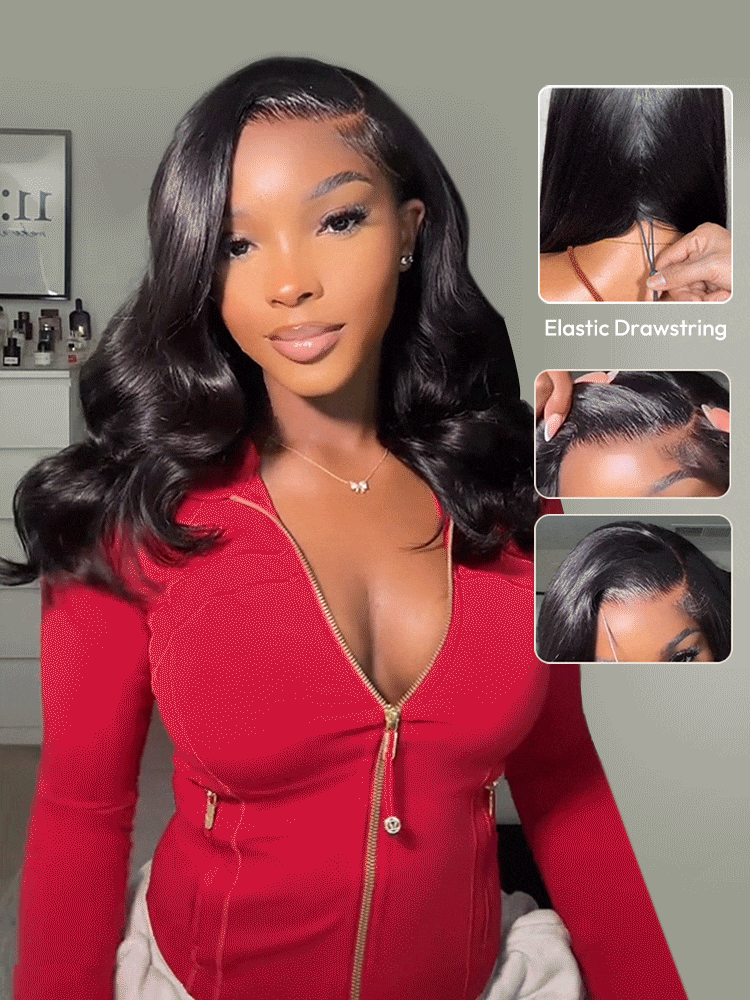 Glamour - Mi Longue Ondulée Volumineux │Lace Frontal HD 8x6 │ Cheveux Japonais Vierges