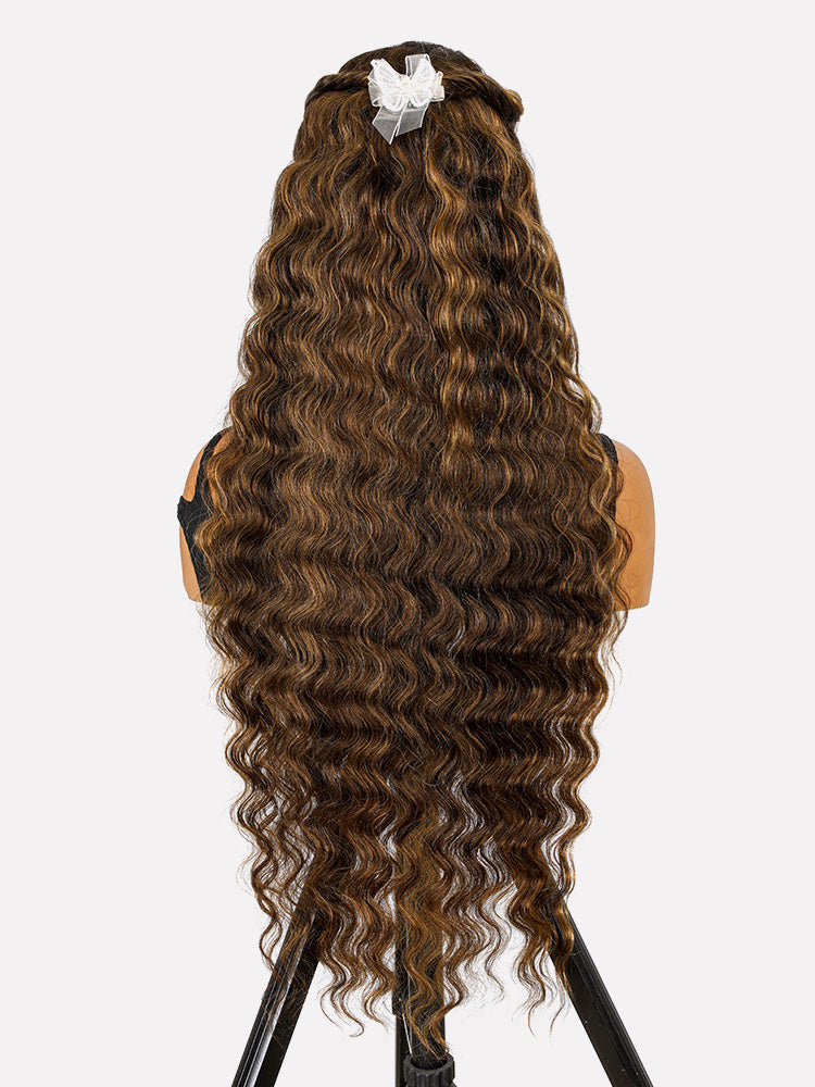 Pretty Woman - Caramel Highlights │ Lace Frontal HD 13x6 │ Cheveux Indiens Vierges