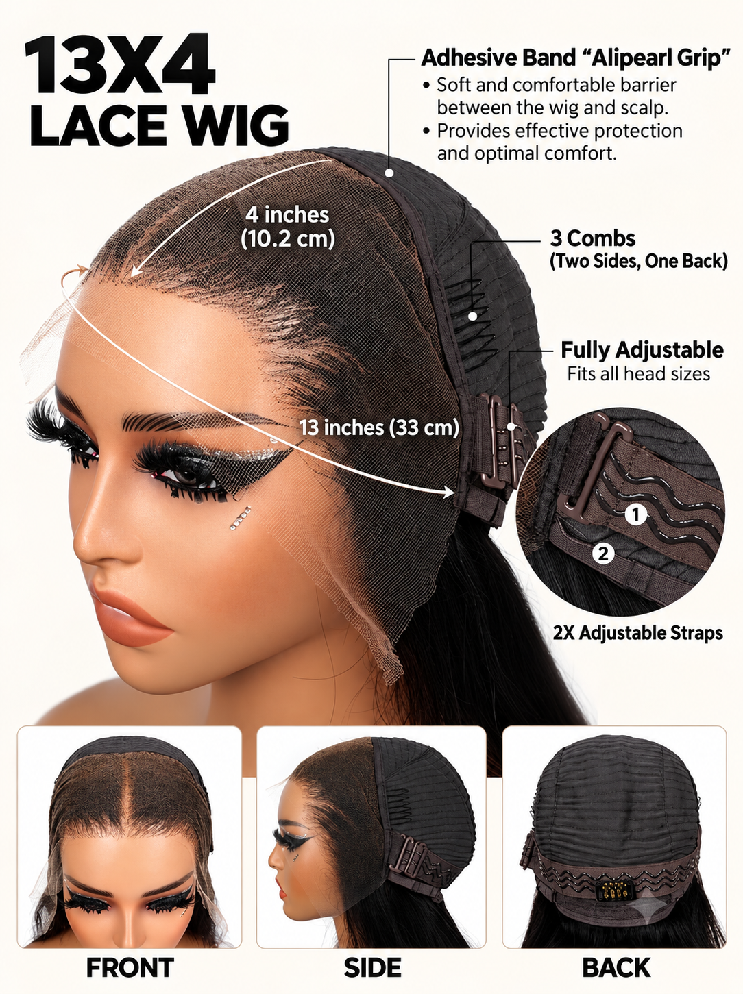 Icône - Blond Platine 613 │Lace Frontal 13x4 HD │ Cheveux Japonais Vierges