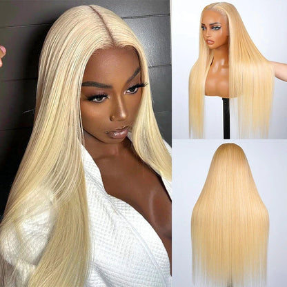 Perruque Ivoire - Lisse Blonde Platine 613 │  Full Lace 13x4 │ Cheveux Brésiliens Vierges
