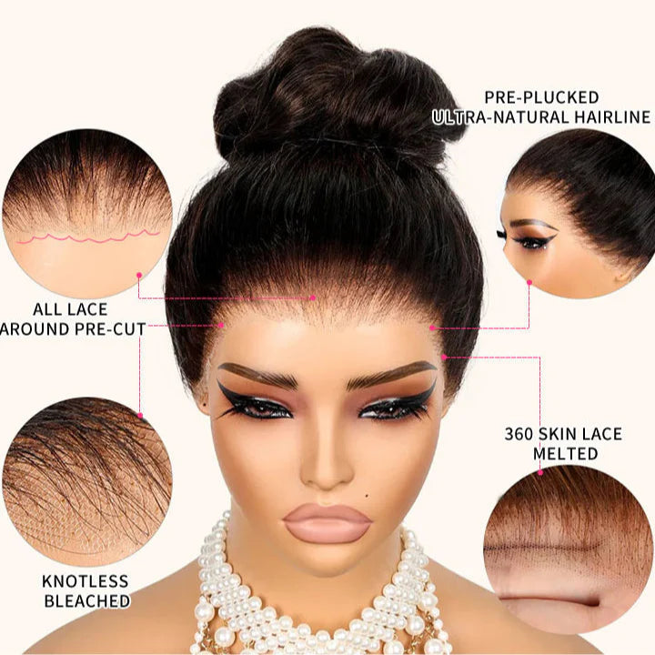 Perruque Obsidienne - Ondulé Body Wave │ Tulle HD 13x6 │ Cheveux Humains Indiens Vierges