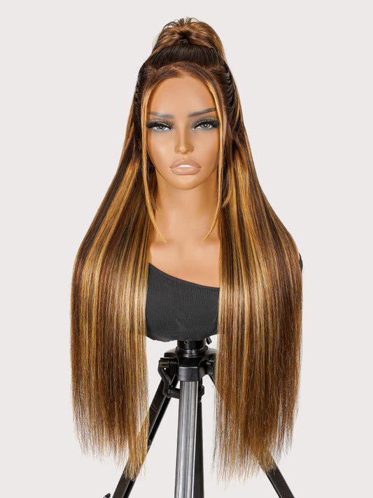Sirène - Méché Blond Foré│ Lace Frontal Swiss 13x6 │ Cheveux Brésiliens Vierges