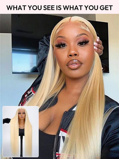 Albâtre - Blond Platine 613 │Lace Frontal 13x6 │ Cheveux Vierges Japonais