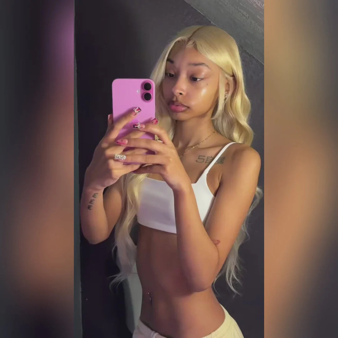 Snow Queen │Brazilian Hair Ondulations blondes 13x4 HD │Cheveux Malaisiens Vierges Pré-épilée