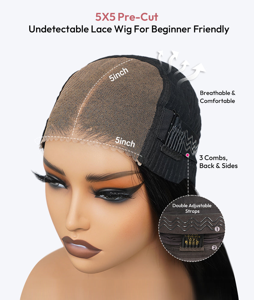 Bohème - Tresses Box Braids Boho │Lace Frontal Tressée Main 5x5 │ Cheveux Japonais Vierges
