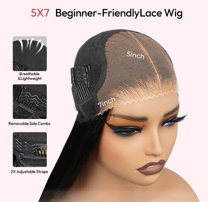 Spiced Cherry  │Full Lace 5x7 │Cheveux Vierges Japonais