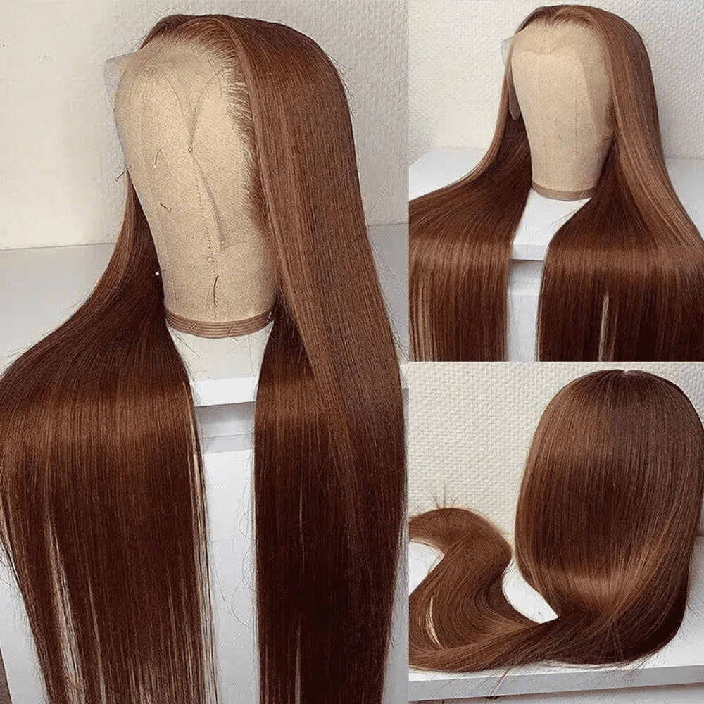 Truffe - Brun Glacé │Tulle Transparente 13x4 │Cheveux Vierges Japonais