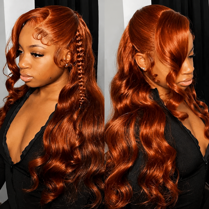 Cinnamon Wig - Straight Colored Auburn │ 13x4 Closure │ Indian Virgin Hair