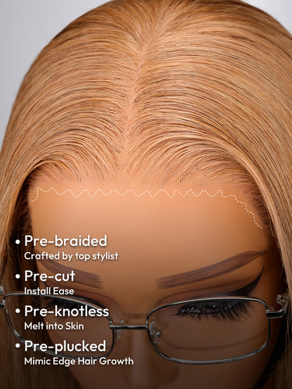 Casse Noisette - Brun Doré │Lace Frontal Swiss 13x6 │ Cheveux Japonais Vierges