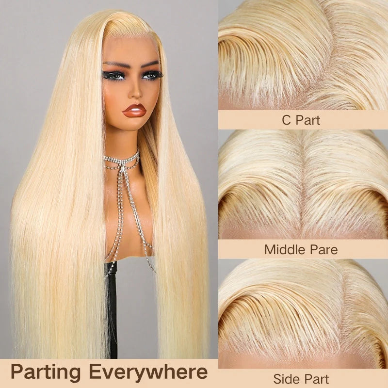 Starlett - Effilée Blond Platine │ Lace Premium 13x6 │ Cheveux Vierges Brésiliens