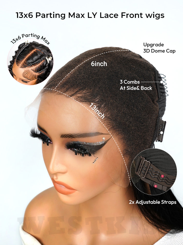 Liane - Perruque Bouclée Tresses I HD Lace Frontal 13x6 │ Cheveux Vierges Brésiliens