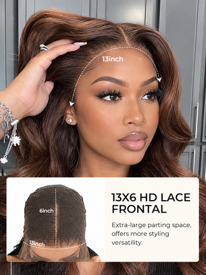 Perruques de cheveux humains brun foncé Alipearl Skin Melt HD Front