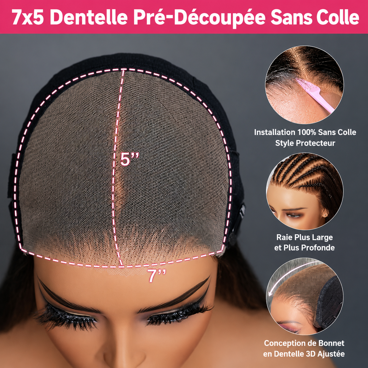 Anastasia Perruque Body Wave │ Lace Front 7x5 │ Cheveux Vierges Brésiliens