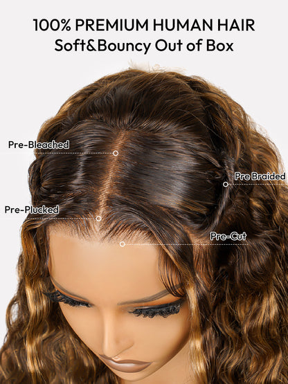 Pretty Woman - Caramel Highlights │ Lace Frontal HD 13x6 │ Cheveux Indiens Vierges