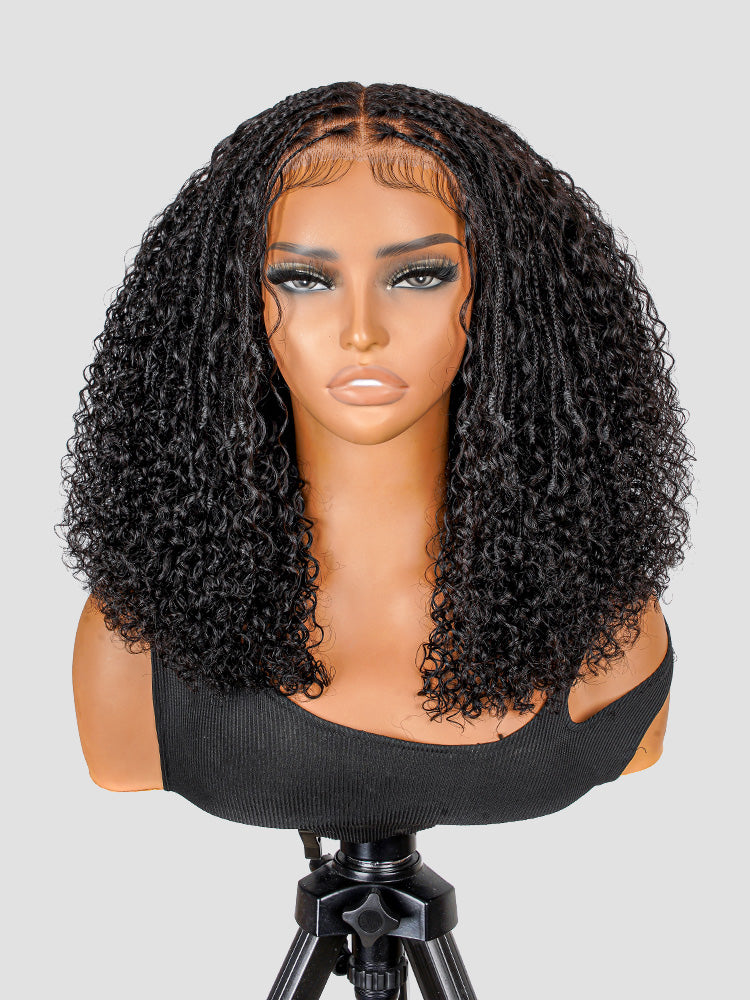 Bohème - Tresses Box Braids Boho │Lace Frontal Tressée Main 5x5 │ Cheveux Japonais Vierges