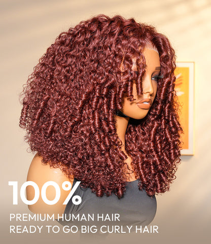 Cherry Cola Red │ Lace Front 13x4 HD │Cheveux Vierges Malaysiens