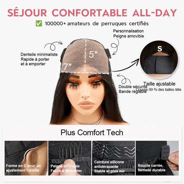 Anastasia Perruque Body Wave │ Lace Front 7x5 │ Cheveux Vierges Brésiliens